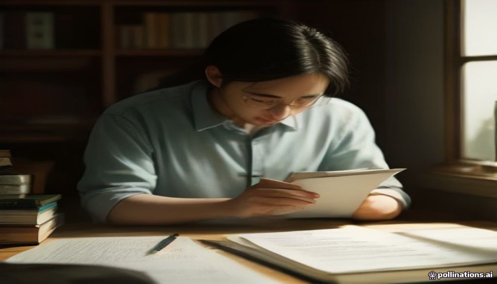 Person editing a document on a laptop