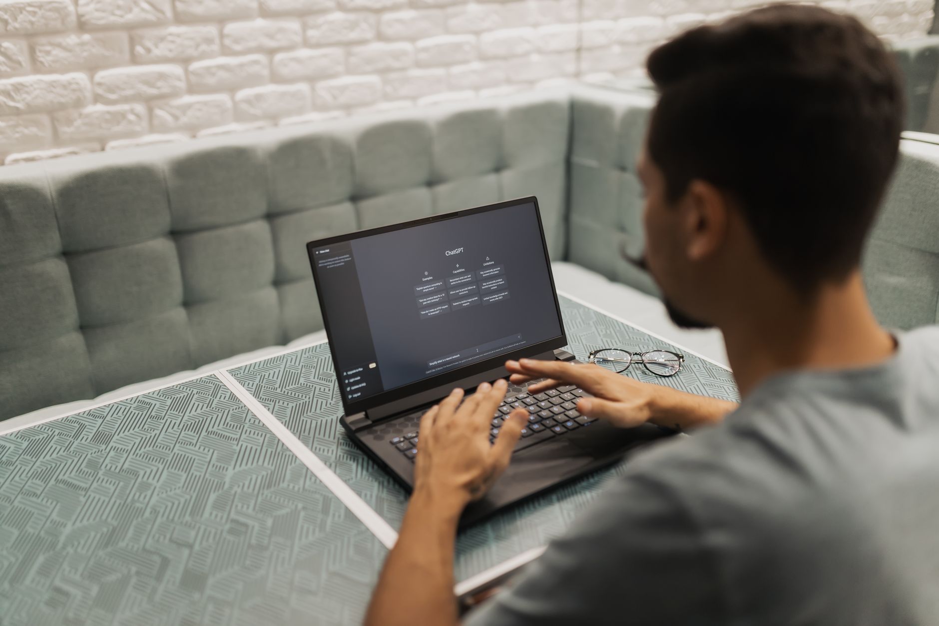 AI tools enhancing productivity in a modern office setting